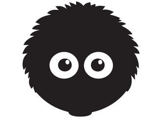 black silhouette funny face gesture emoji vector