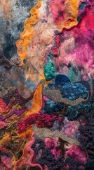 Layers of texture and color merging together in a seamless blend of chaos and order