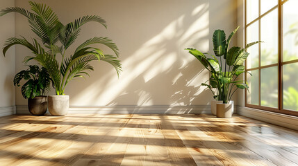 Contemporary Interior Space with Foliage Accent
