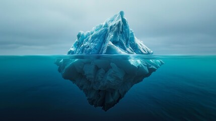 An iceberg with the tip and submerged part as profit and hidden costs