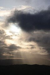 sunset in the mountains