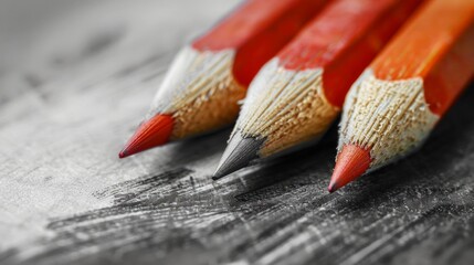 Pencils drawing their own reality on a blank canvas