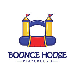 Bounce house design vector flat isolated illustration