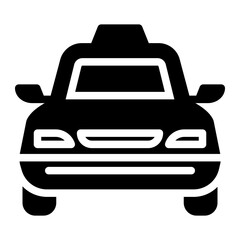 Taxi icon in glyph style