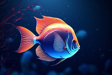 Fototapeta premium Beautiful Tuna Fish Background Design