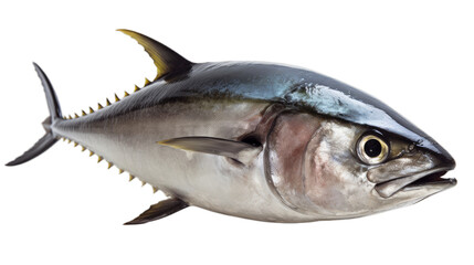 An entire tuna isolated on a transparent background