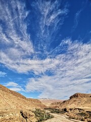 landscape with blue sky