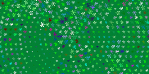 Light Multicolor vector background with covid-19 symbols.