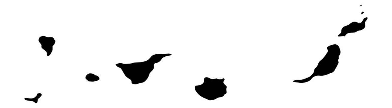 Canary island map silhouette.