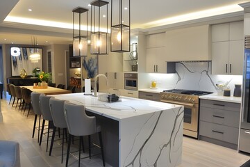 modern kitchen interior with kitchen