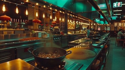  a large pot of food sitting on top of a counter next to a pan of food on top of a stove.