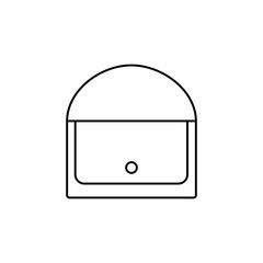 Handbag icon, Simple filled woman bag accessory. handle, female Fashion bag. Vector illustration on white background. EPS 10.