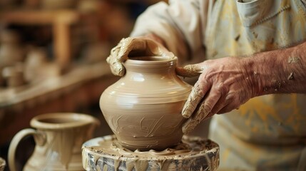 Fototapeta na wymiar art with pottery