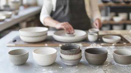  minimalist design of handcrafted pottery