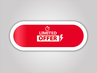 red flat sale web banner for limited offer banner and poster 