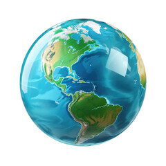 earth globe planet over transparent background