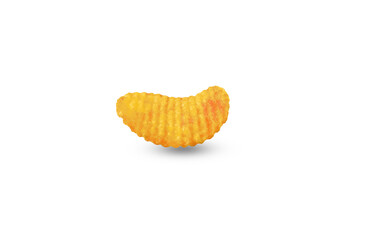 potato chip with shadow isolated on white background