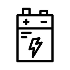 Obraz premium battery line icon