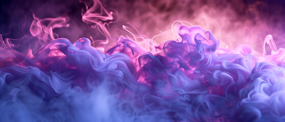 Obraz premium abstract blue and purple smoke background in electric neon style