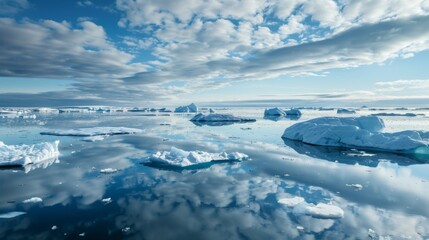 Landscape photography of north pole, generated with AI