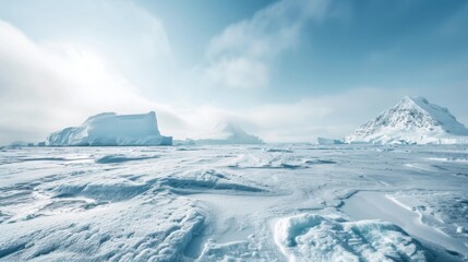 Landscape photography of north pole, generated with AI