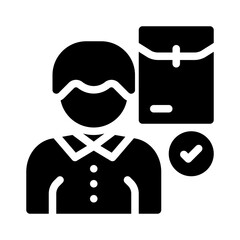 background check glyph icon