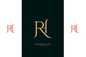 HR, RH, H, R, Abstract Letters Logo Monogram,