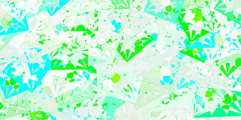 Light Green vector template with triangle shapes.