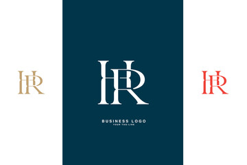 HR, RH, H, R, Abstract Letters Logo Monogram,