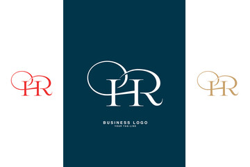 HR, RH, H, R, Abstract Letters Logo Monogram,