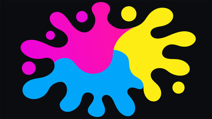 Graphic explosion of bright colors in vector