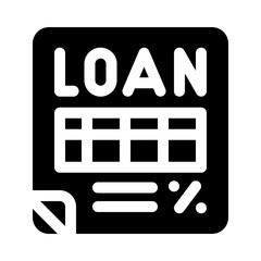 loan glyph icon