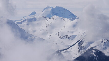 Tall snowy mountain peaks as seen from the top of Whistler mountain 2.
