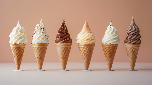 Ice cream and soft serve cones