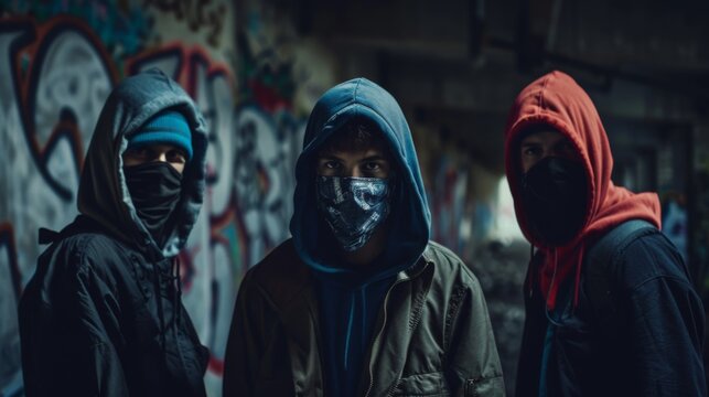 Teenagers gangster gang