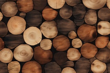 stack of firewood topview background