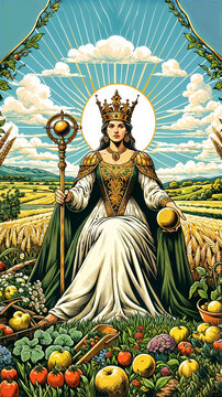 Allegorical Female Figure Representing Abundance, Nature and Growth