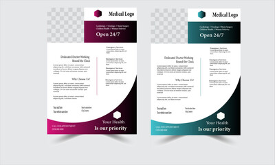 Medical flayer Design Template Healthcare and Medical pharmacy flyer
