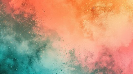 Orange Teal Green Pink Gradient Noise Texture Background