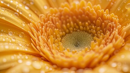 Close-up of a beautiful calendula medicinal flower. Natural plant background. Illustration for cover, card, postcard, interior design, banner, poster, brochure or presentation. - obrazy, fototapety, plakaty