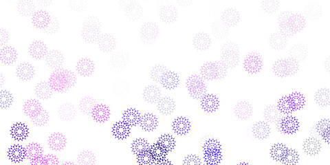 Light purple vector natural layout with flowers.