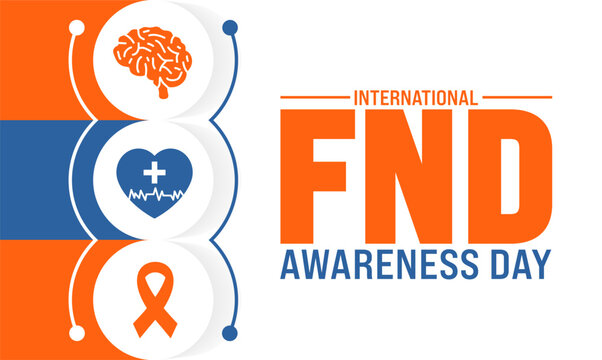 April is FND Awareness Day background template. Holiday concept. use to background, banner, placard, card, and poster design template with text inscription and standard color. vector illustration.
