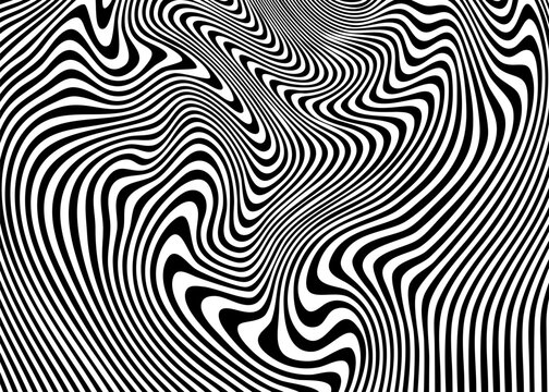 Indie Aesthetic Trippy Wave Pattern, Retro Psychedelic Background