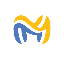 MM letter logo design vector template