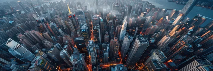 Foto op Aluminium Futuristic Metropolis Skyline from Above © Ivy