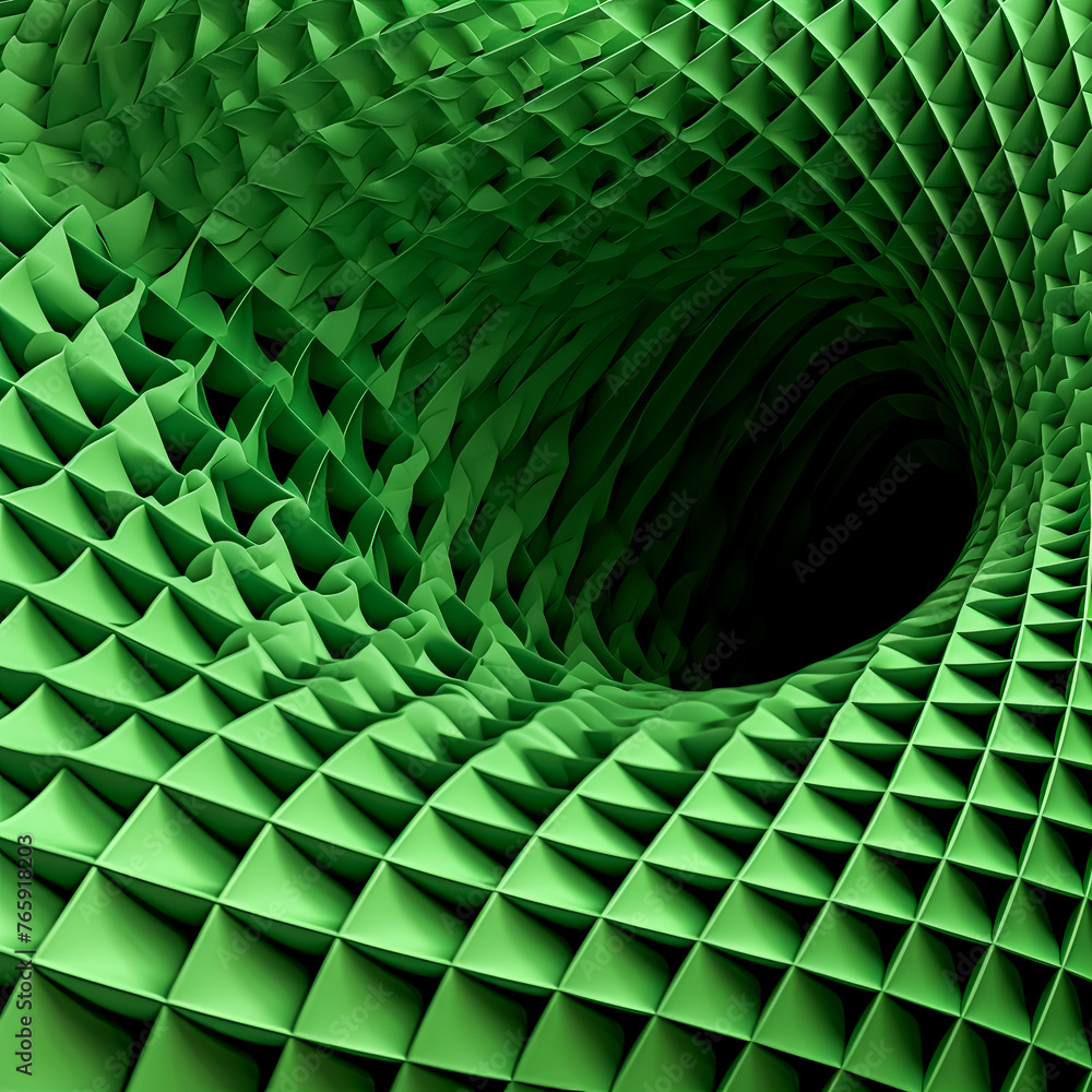 Aufkleber a green, wavy patterned fabric with a lot of small squares. the pattern is very intricate and the fa