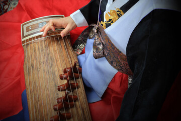Close-Up 4K Ultra HD Image of Korean Traditional Fork Musical Instrument - Stock Photography