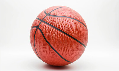 Minimalist Basketball on White Background - Studio Shot