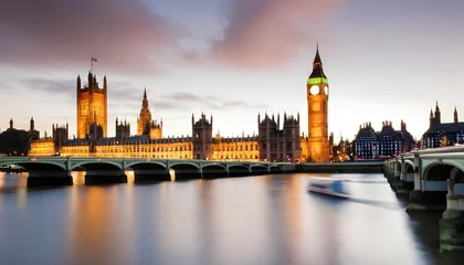 Fototapeten London city skyline with big ben and houses of parliament cityscape in uk © Mian
