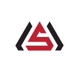 AS letter logo design vector template